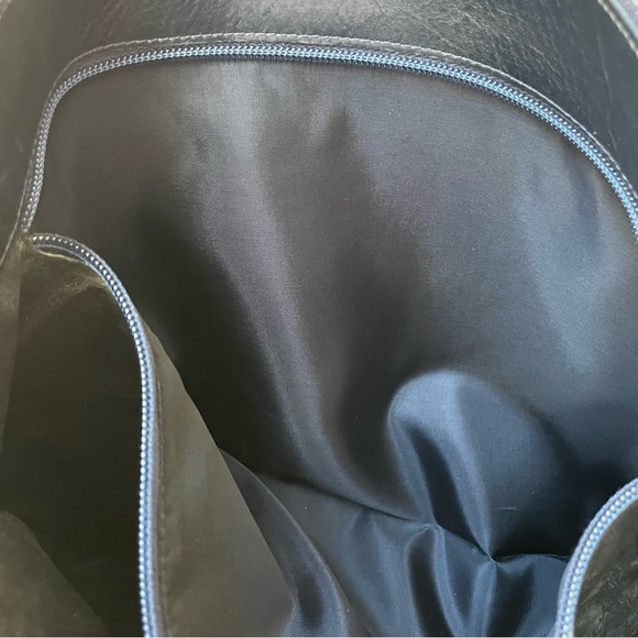 VTG Salvatore Ferragamo Firenze 8 Navy Blue Denim Leather Tote Shoulder Bag - Picture 9 of 14